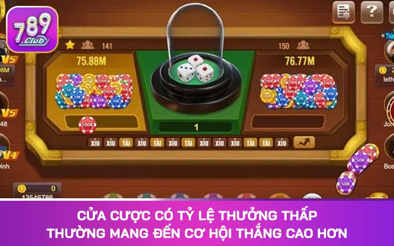 Cửa cược có tỷ lệ thưởng thấp thường mang đến cơ hội thắng cao hơn